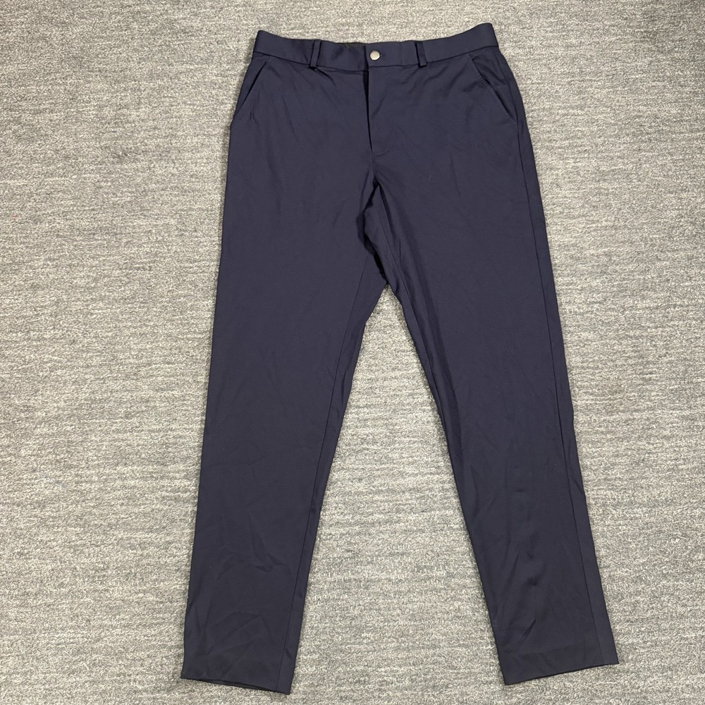 State & Liberty Dress Pants Men 34X32 Navy Athletic Fit 4-Way Stretch Business